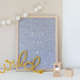 Light Grey Pregnancy Announcement Letter Boards - Baby Pandas